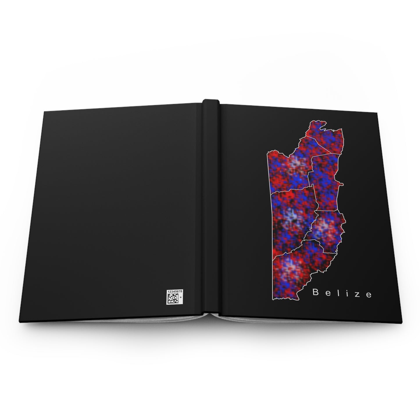 Belize Map Hardcover Journal