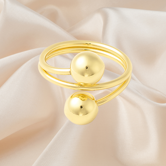 Belizean Ball Ring 18k gold plated
