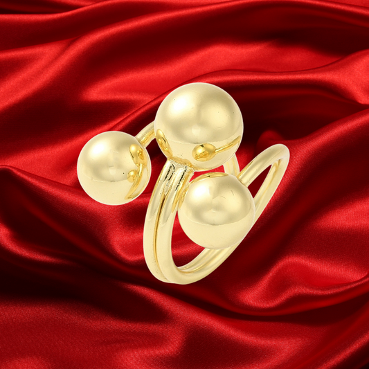 Trio Sphere Ring plated