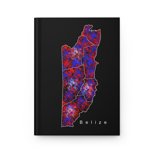 Belize Map Hardcover Journal