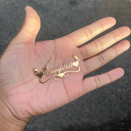 Belize Districts Crown Heart Pendant