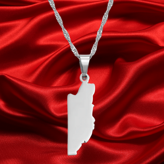 Belize Map necklace
