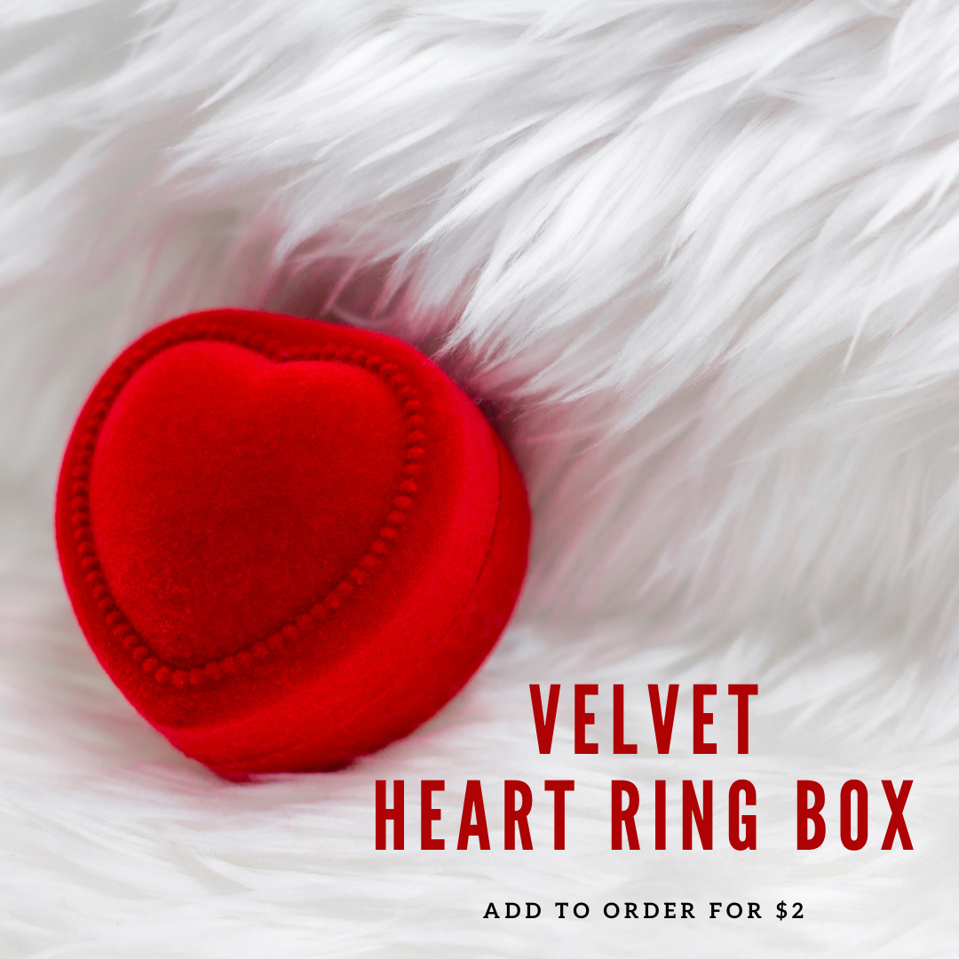 Velvet Ring Heart Box