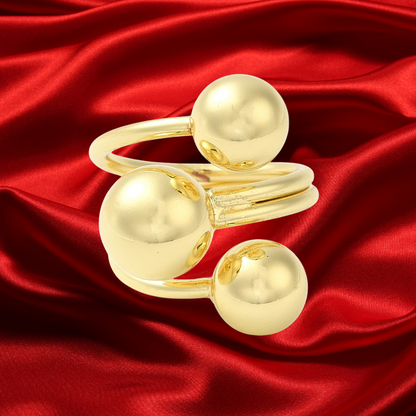 Trio Sphere Ring plated
