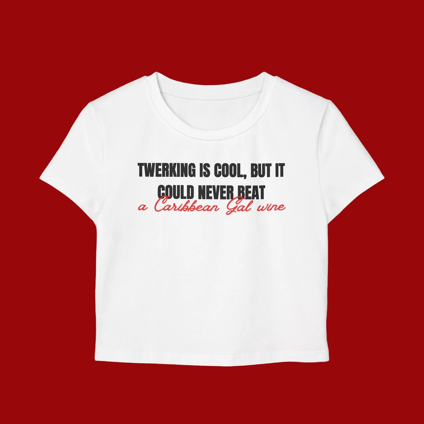 Caribbean Gal Wine Crop Baby Tee