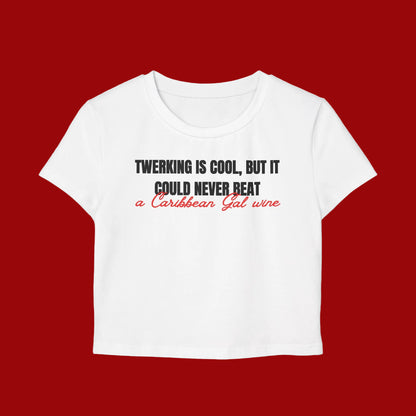 Caribbean Gal Wine Crop Baby Tee