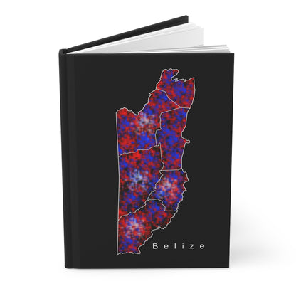 Belize Map Hardcover Journal
