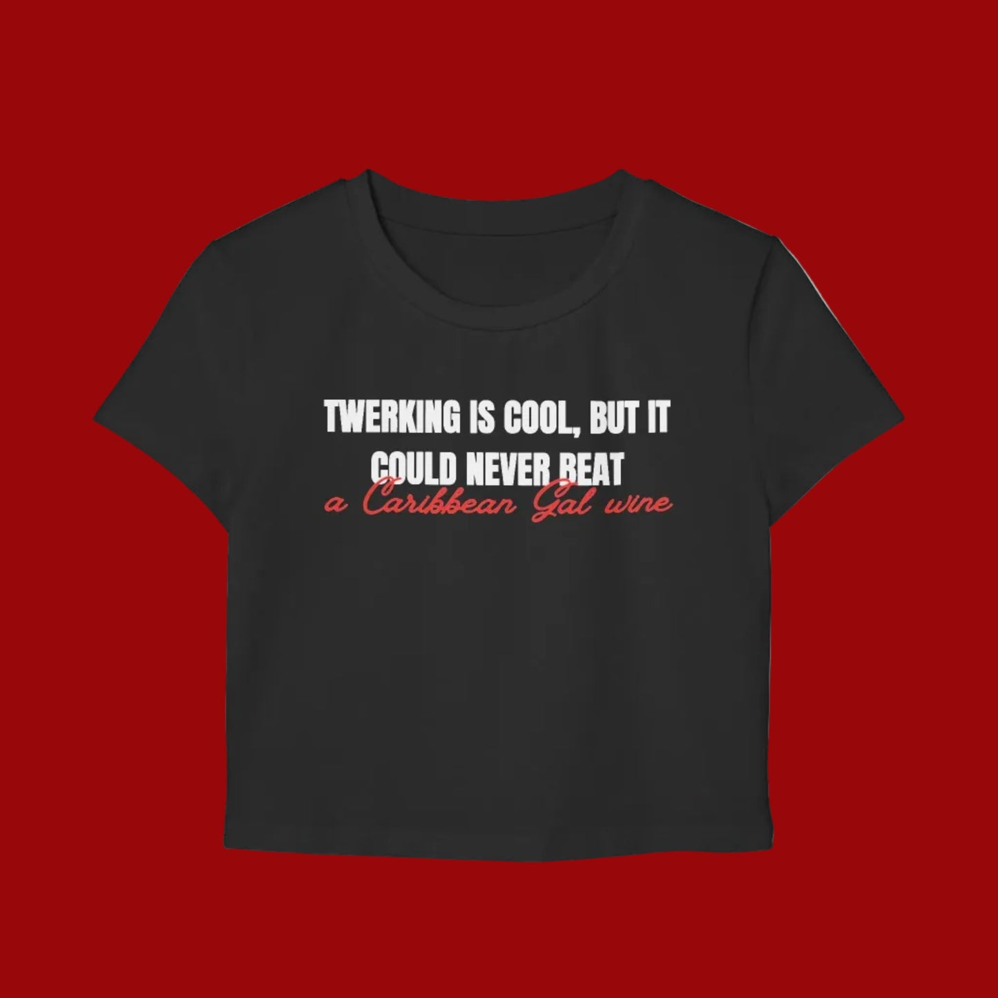 Caribbean Gal Wine Crop Baby Tee