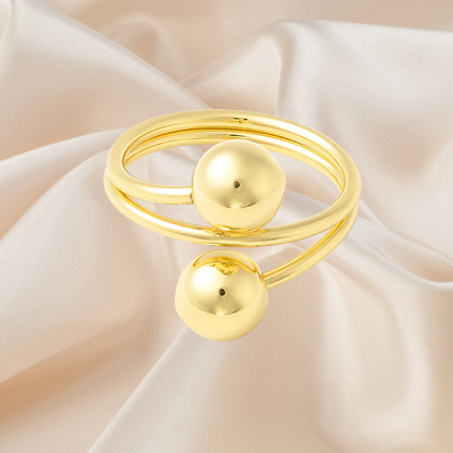 Belizean Ball Ring 18k gold plated