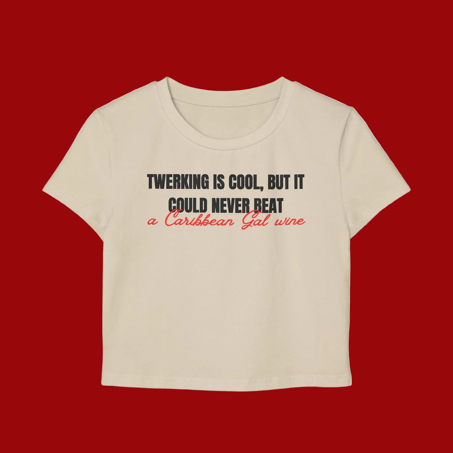 Caribbean Gal Wine Crop Baby Tee