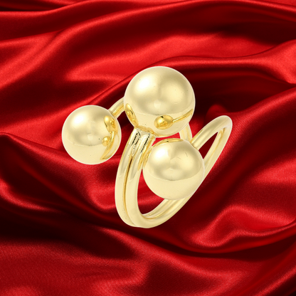 Trio Sphere Ring plated