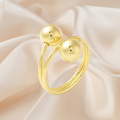 Belizean Ball Ring 18k gold plated