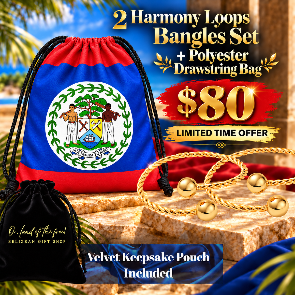 2 Harmony Loops Pairs plus Drawstring Bag