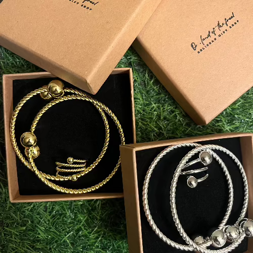 Harmony Loops Bangles 18k Gold Plated, Rhodium Plated