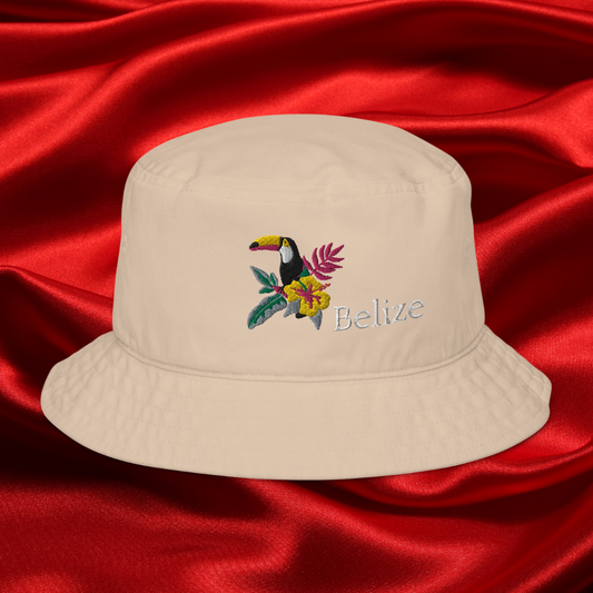 Belize Toucan Embroidered bucket hat