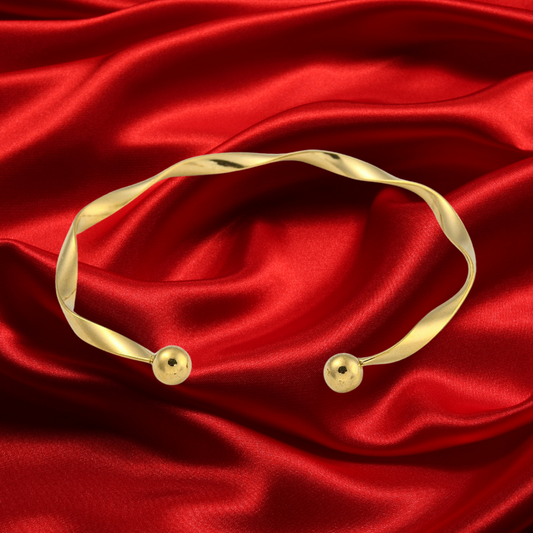 Twisted Elegance Open Cuff Bangle
