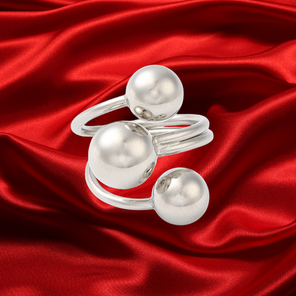 Trio Sphere Ring plated