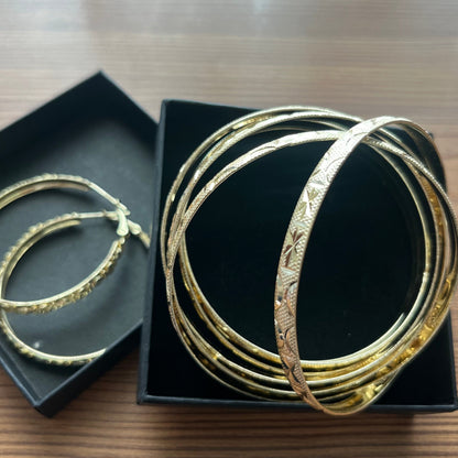 Golden Hour Stacking Hoops Set
