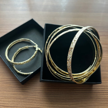 Golden Hour Stacking Hoops Set
