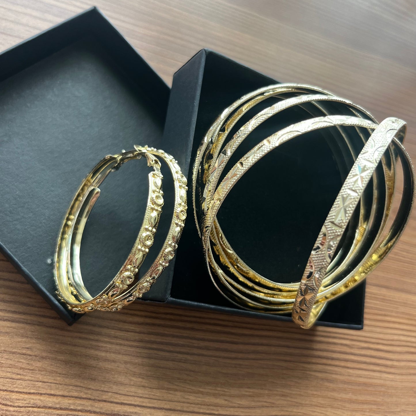 Golden Hour Stacking Hoops Set