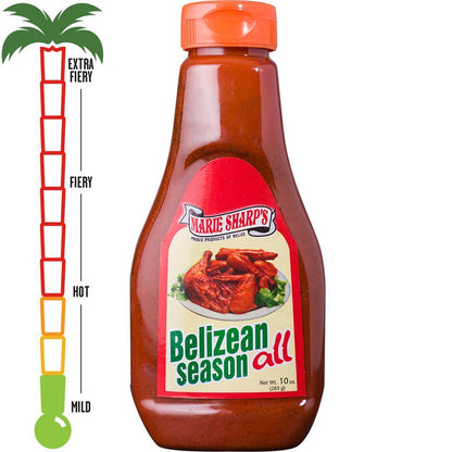 Marie Sharp's Belizean Season-All, 10 oz (Red Recado / Annatto / Achiote Paste)