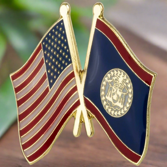 American Belizean Flag enamel pin