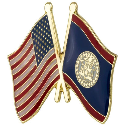 American Belizean Flag enamel pin
