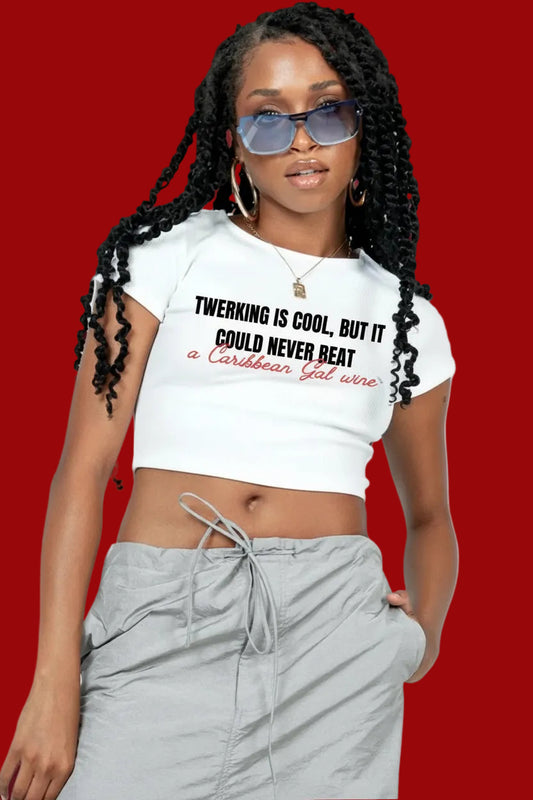 Caribbean Gal Wine Crop Baby Tee