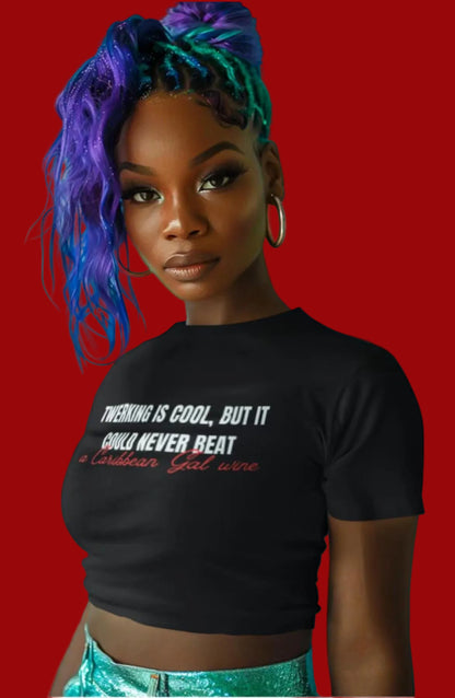 Caribbean Gal Wine Crop Baby Tee