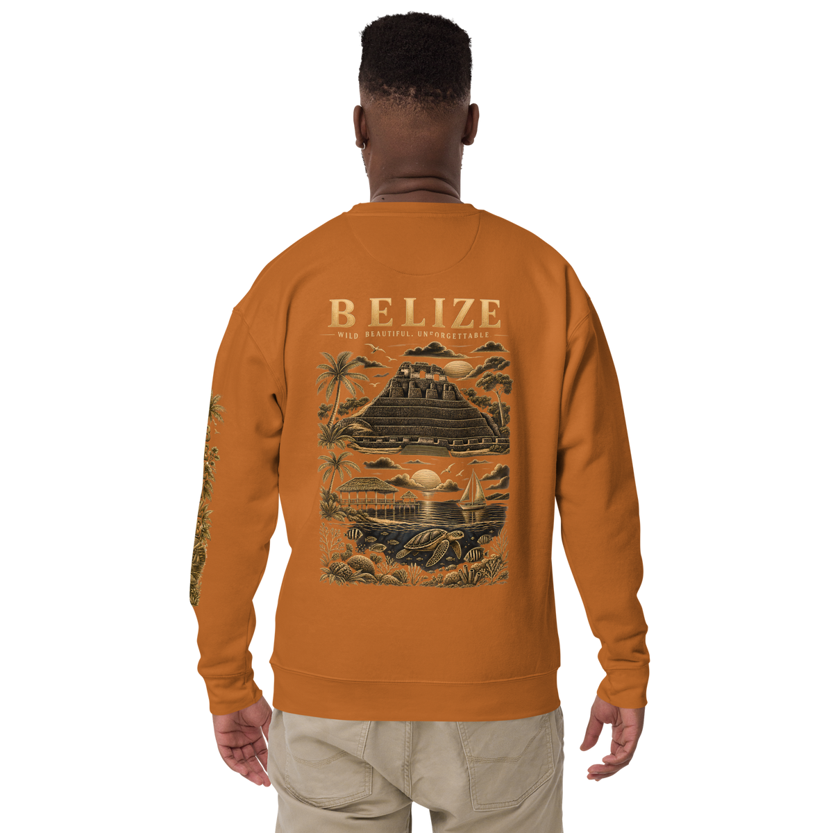 Belize Gold Unisex Premium Sweatshirt