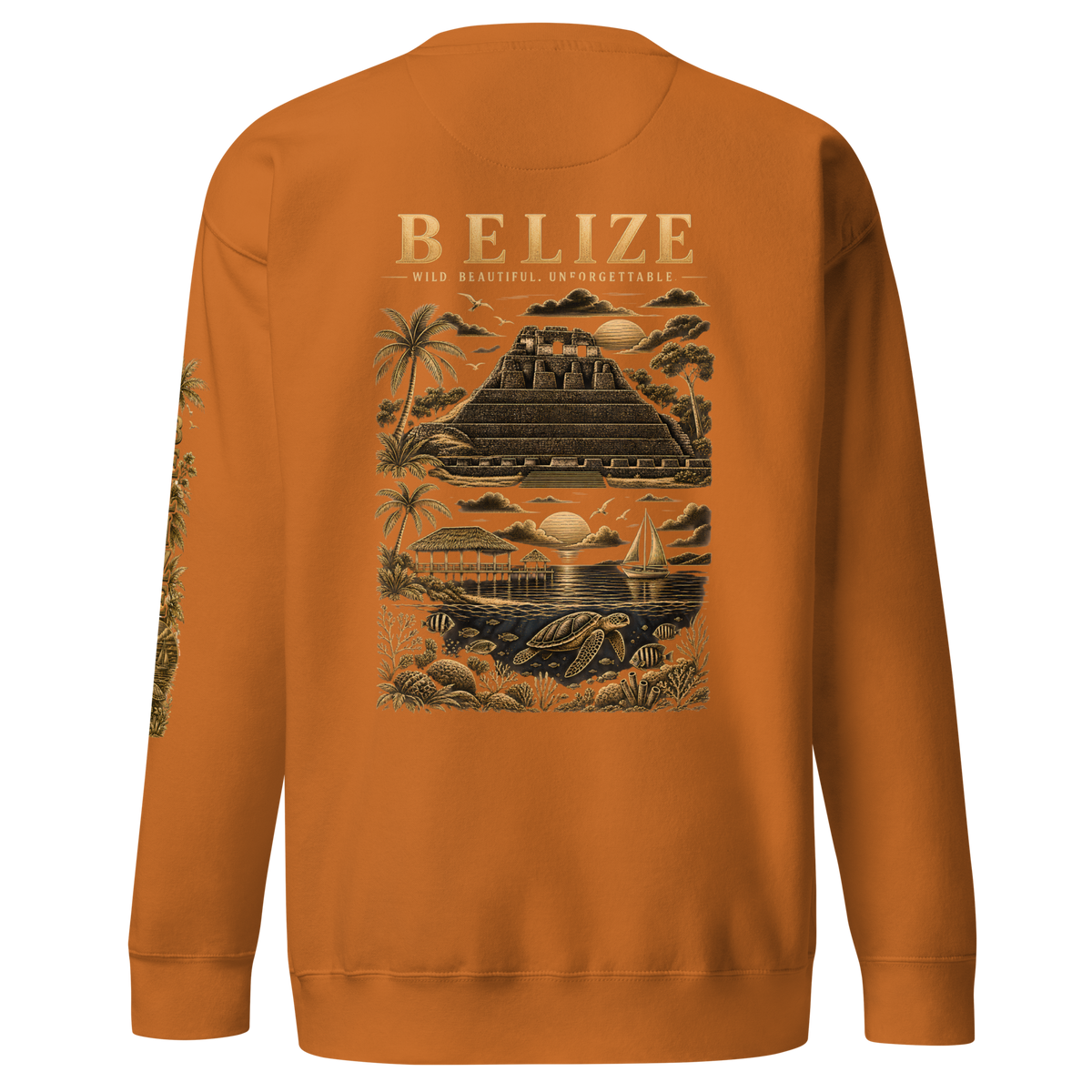 Belize Gold Unisex Premium Sweatshirt