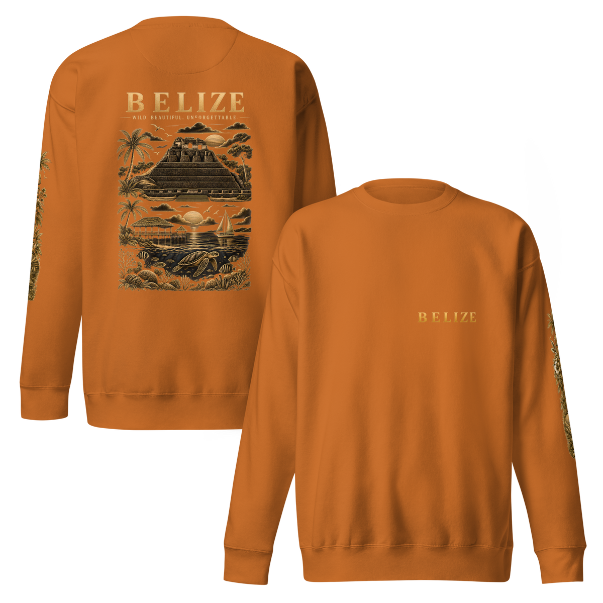 Belize Gold Unisex Premium Sweatshirt