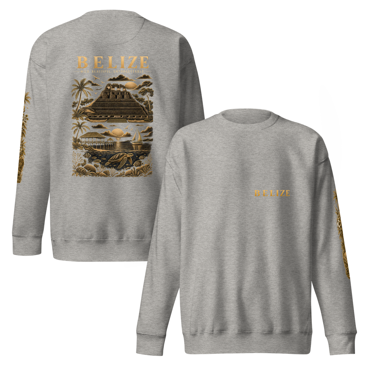 Belize Gold Unisex Premium Sweatshirt