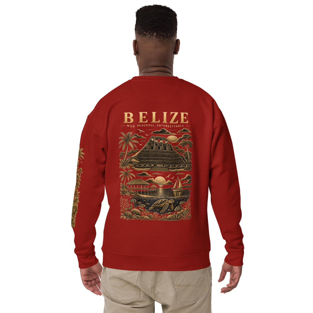 Belize Gold Unisex Premium Sweatshirt