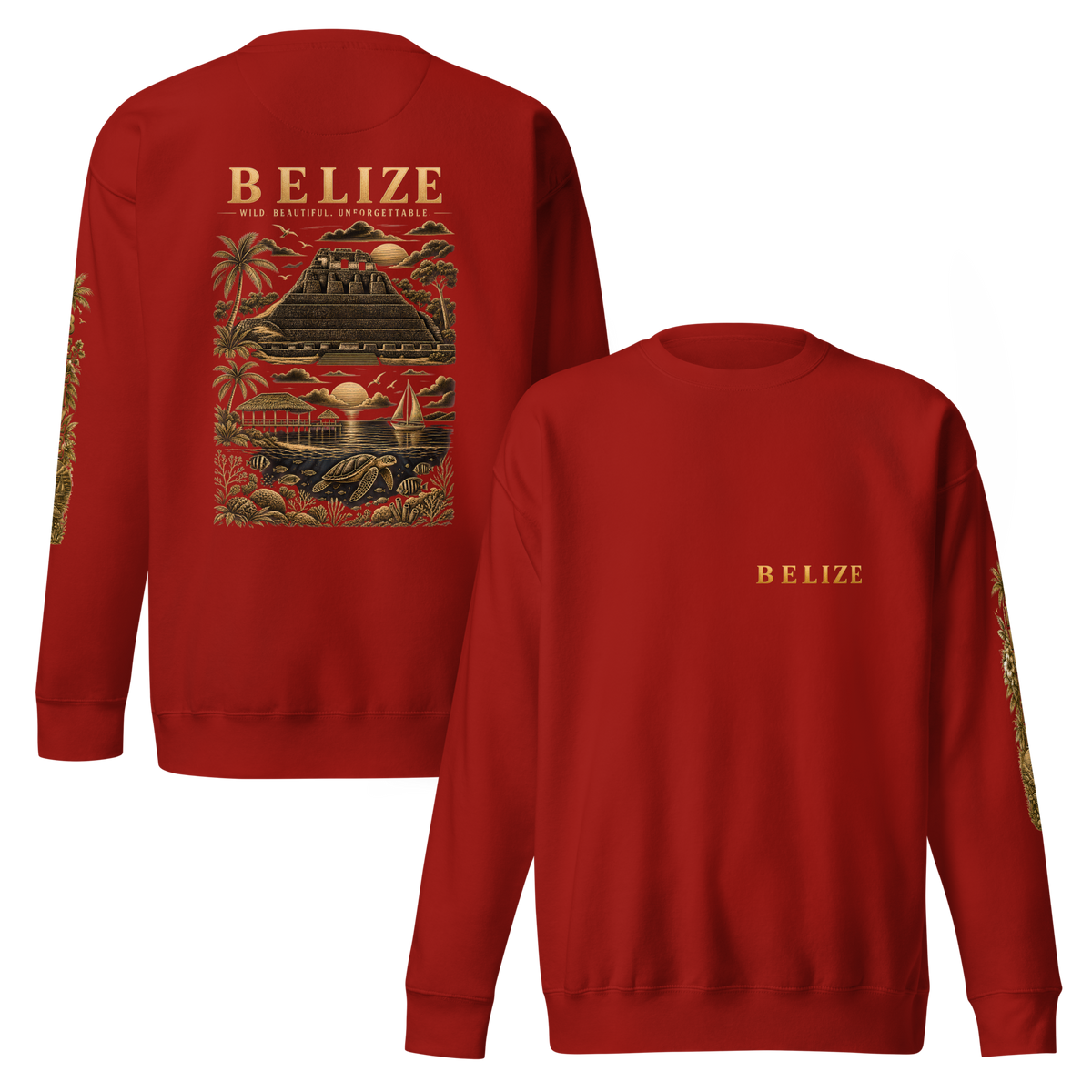 Belize Gold Unisex Premium Sweatshirt