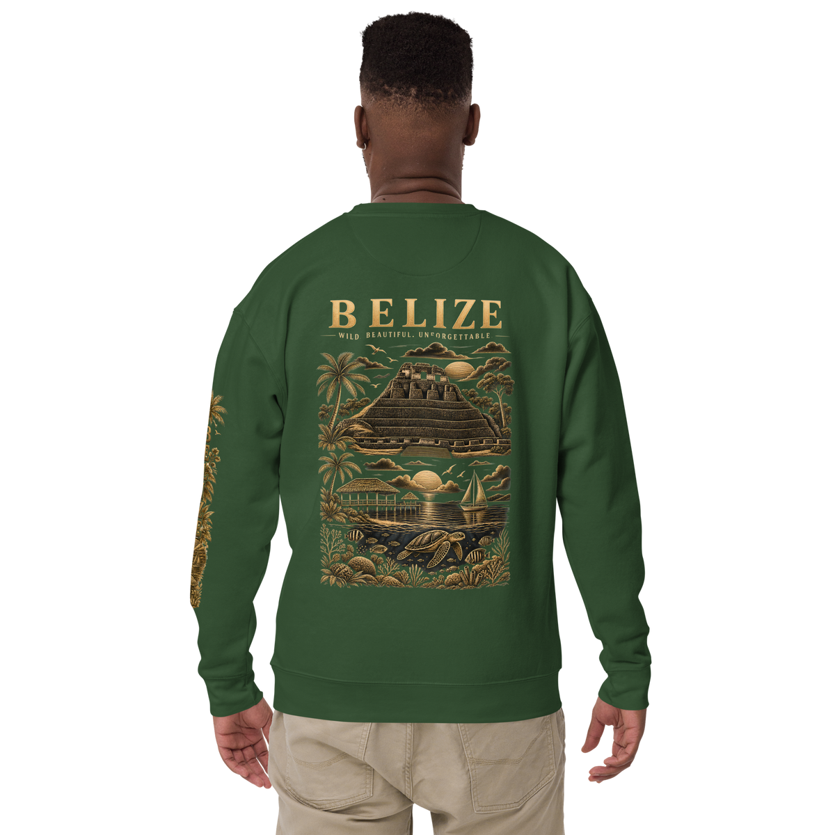 Belize Gold Unisex Premium Sweatshirt