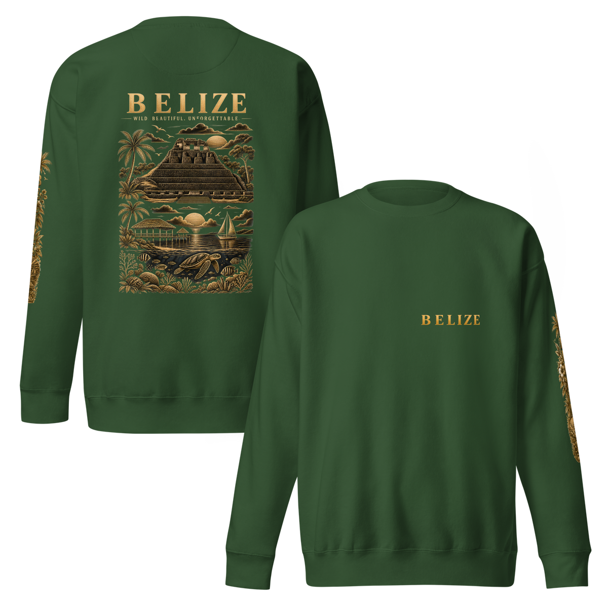 Belize Gold Unisex Premium Sweatshirt