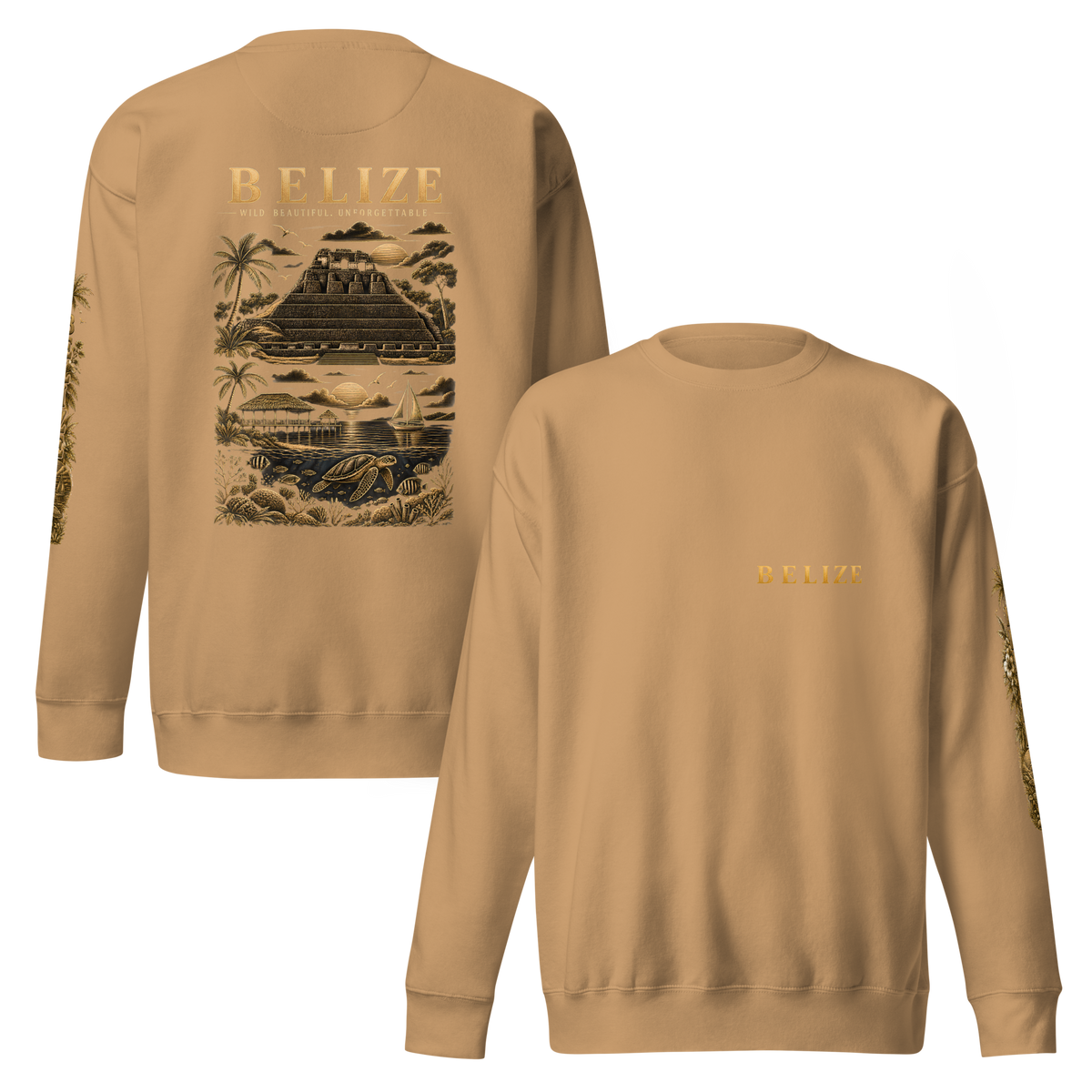 Belize Gold Unisex Premium Sweatshirt