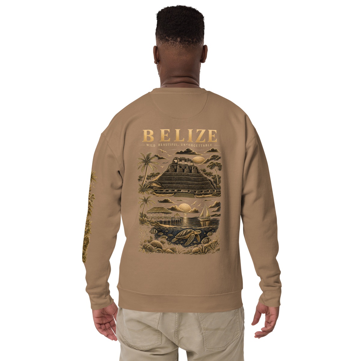 Belize Gold Unisex Premium Sweatshirt