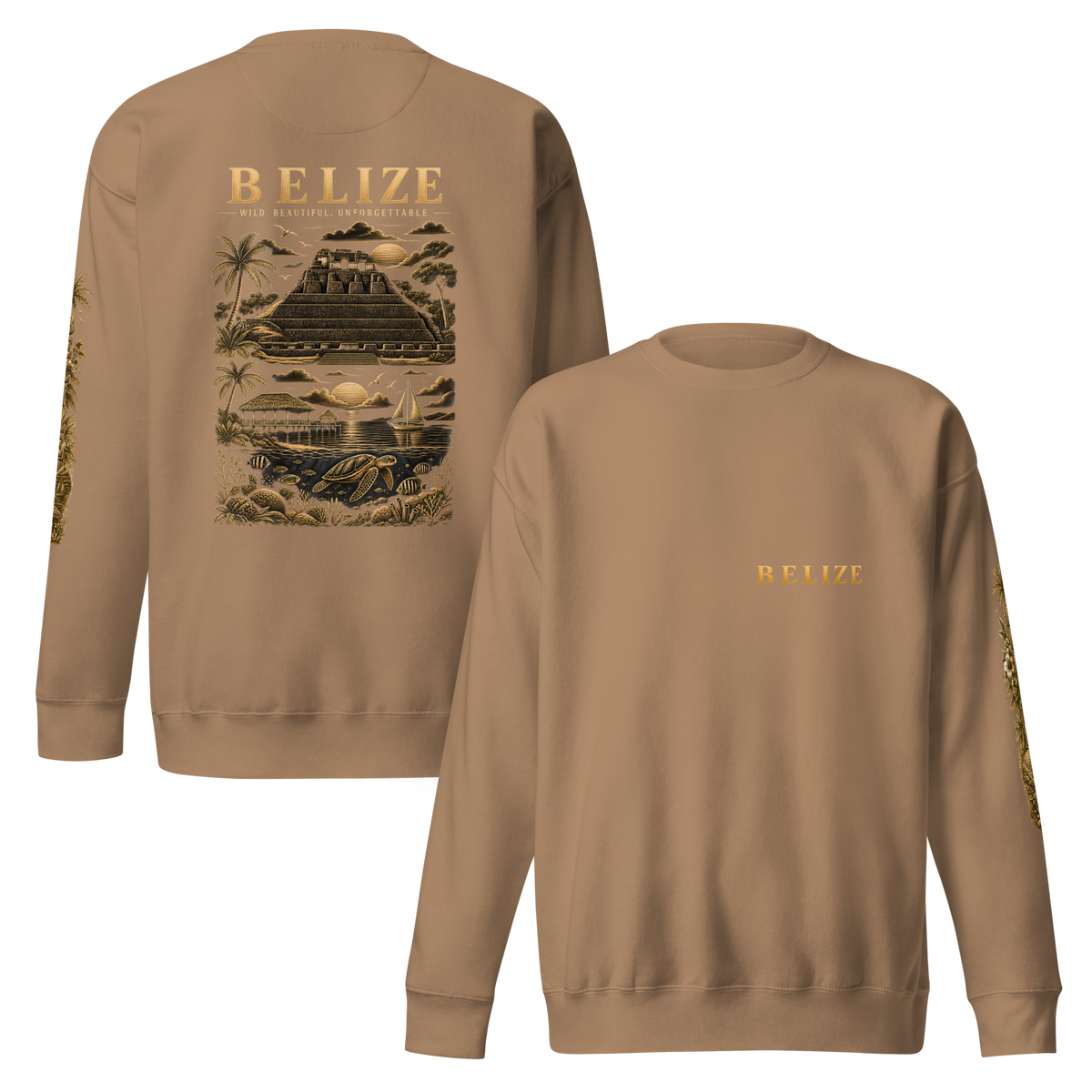 Belize Gold Unisex Premium Sweatshirt
