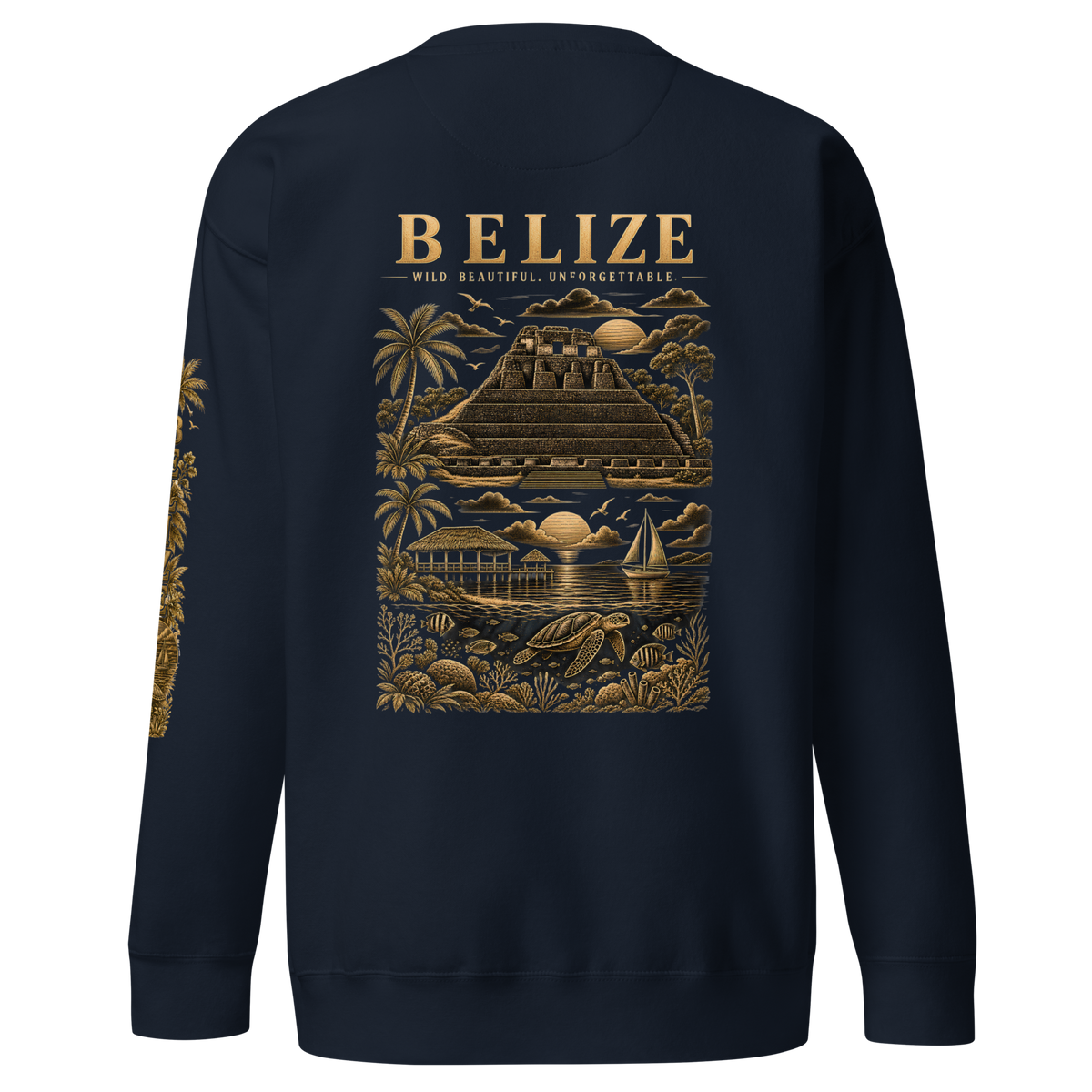 Belize Gold Unisex Premium Sweatshirt