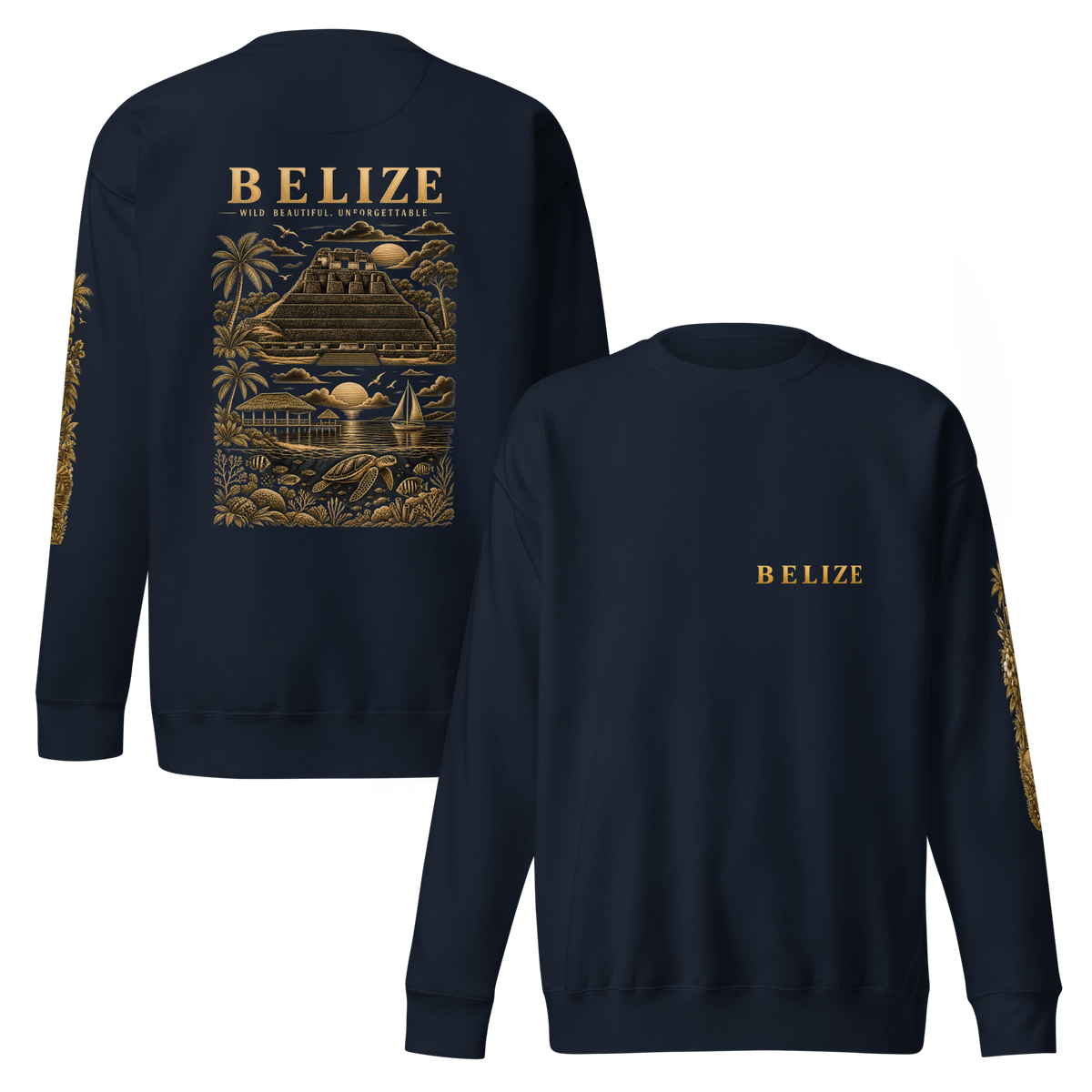 Belize Gold Unisex Premium Sweatshirt