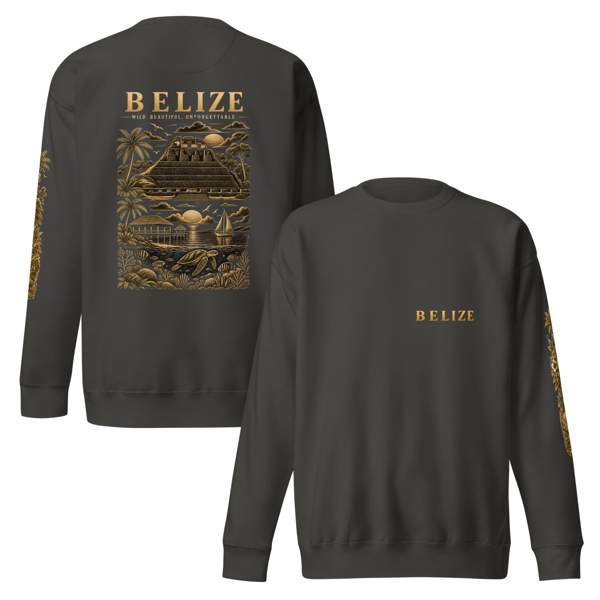 Belize Gold Unisex Premium Sweatshirt
